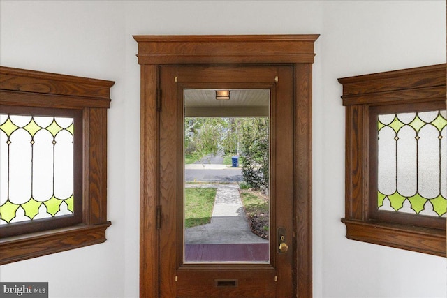 view of doorway to outside