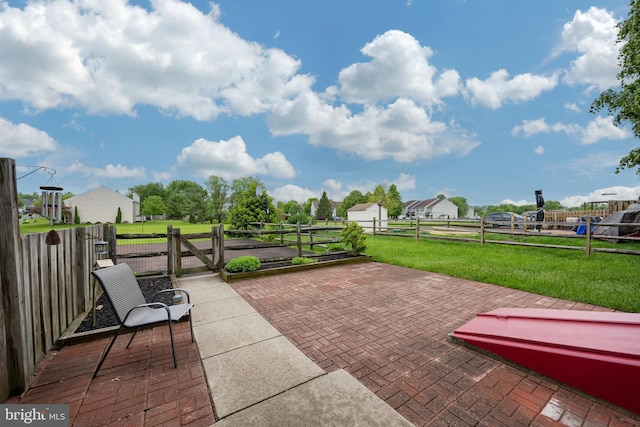view of patio / terrace featuring a gate