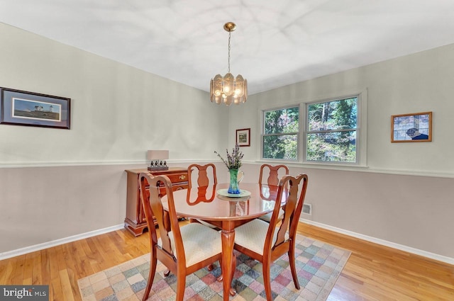 79 Wolfpack Rd, Hamilton, NJ 08619 - dining area with baseboards, wood finished floors, and a chandelier