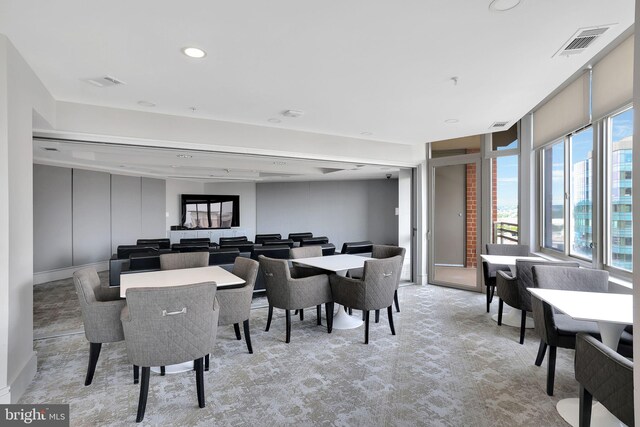 3600 S Glebe Rd Unit 321W, Arlington, VA 22202 - dining area with recessed lighting and light carpet