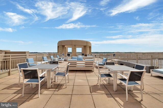 3600 S Glebe Rd Unit 321W, Arlington, VA 22202 - view of patio featuring outdoor lounge area and outdoor dining area