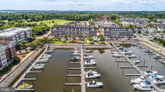 525 Belmont Bay Dr Unit 405, Woodbridge, VA 22191 - aerial view with a water view and a view of trees
