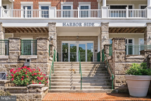 525 Belmont Bay Dr Unit 405, Woodbridge, VA 22191 - property entrance featuring stone siding