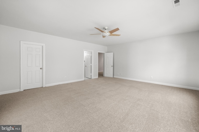 1418 Woodhurst Blvd, Mclean, VA 22102 - spare room featuring ceiling fan, light colored carpet, and baseboards