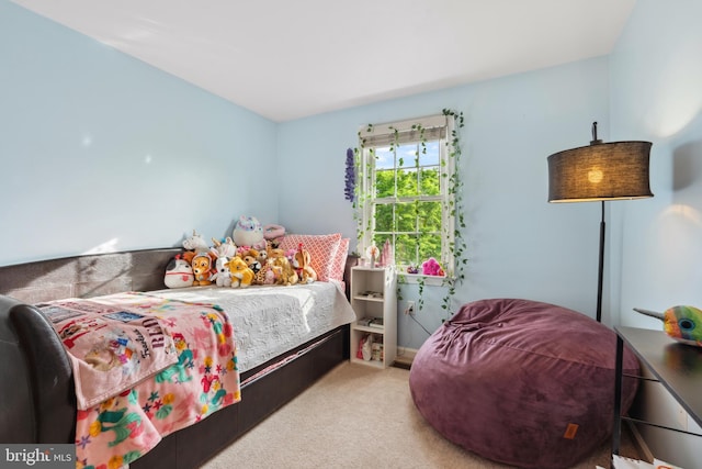 bedroom featuring carpet flooring