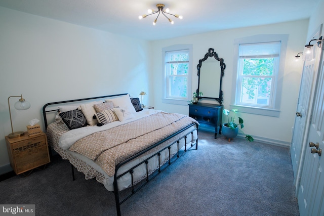 623 Marietta Ave, Lancaster, PA 17603 - bedroom featuring a chandelier, carpet, and baseboards