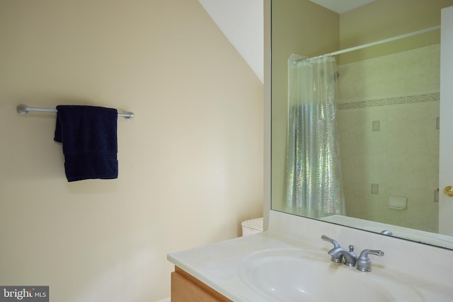 15410 River Rd, Darnestown, MD 20874 - bathroom with vanity and a shower with curtain