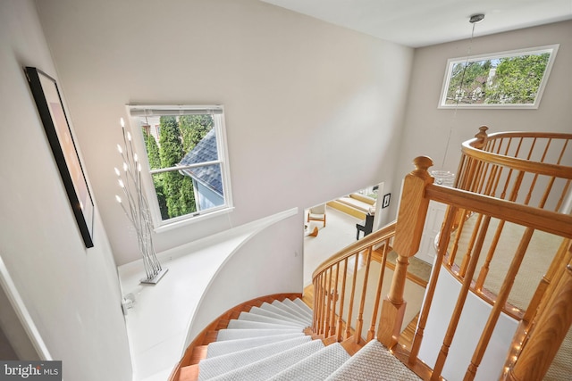 view of stairway