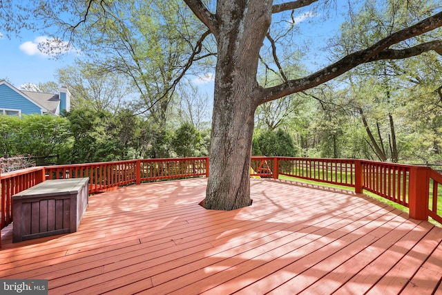 view of wooden deck
