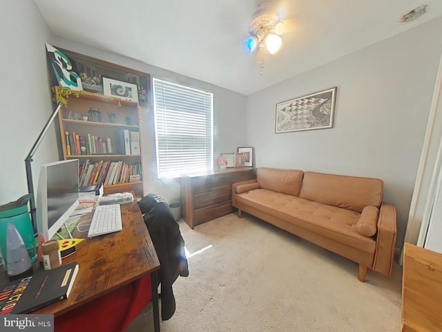 1231 S Clarion St, Philadelphia, PA 19147 - carpeted home office with a ceiling fan