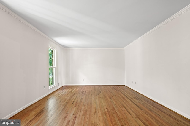 5420 Well Spring Rd, La Plata, MD 20646 - empty room with ornamental molding, hardwood / wood-style flooring, and baseboards