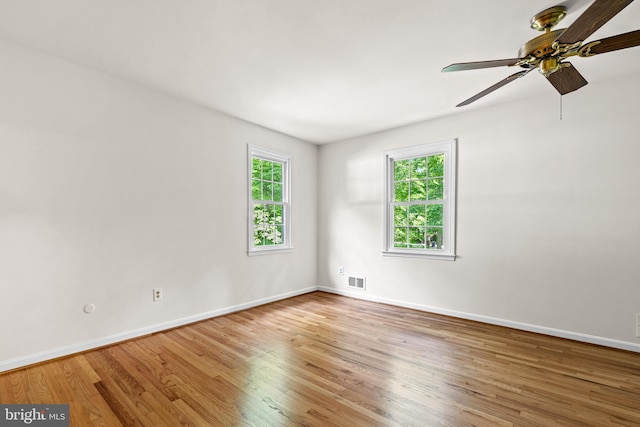 5420 Well Spring Rd, La Plata, MD 20646 - empty room with wood finished floors, baseboards, and a ceiling fan