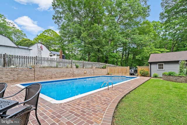 5420 Well Spring Rd, La Plata, MD 20646 - view of swimming pool with a patio and an outdoor structure