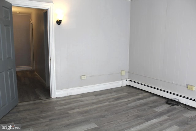 466 N Evans St, Pottstown, PA 19464 - unfurnished room featuring wood finished floors and baseboard heating
