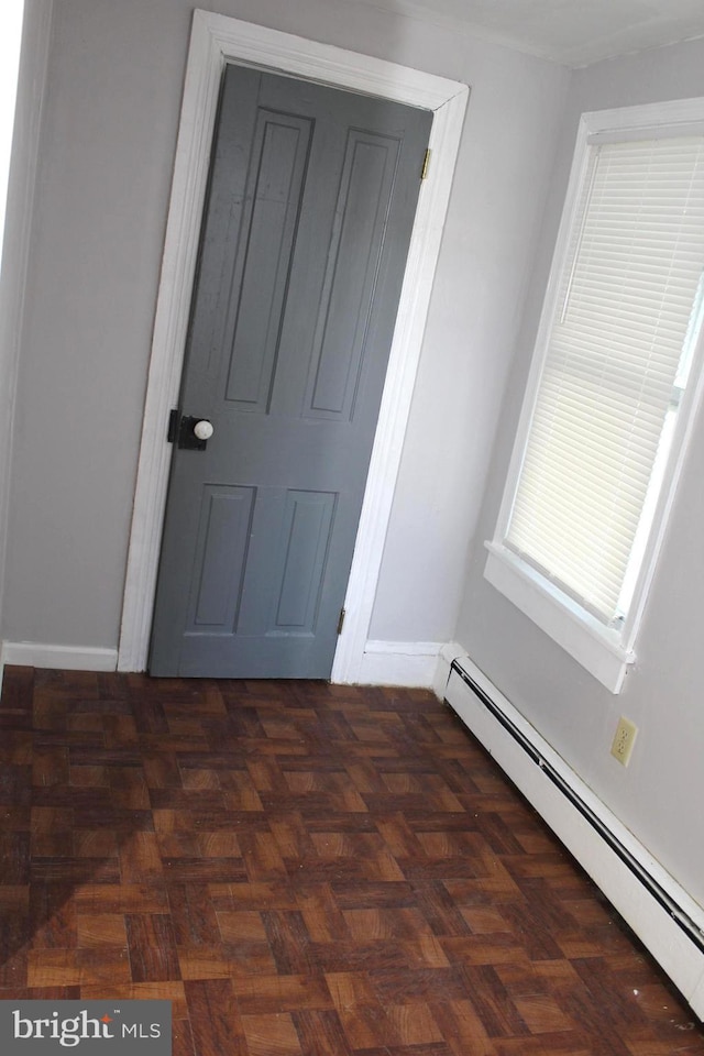 466 N Evans St, Pottstown, PA 19464 - foyer entrance with a baseboard heating unit and baseboards