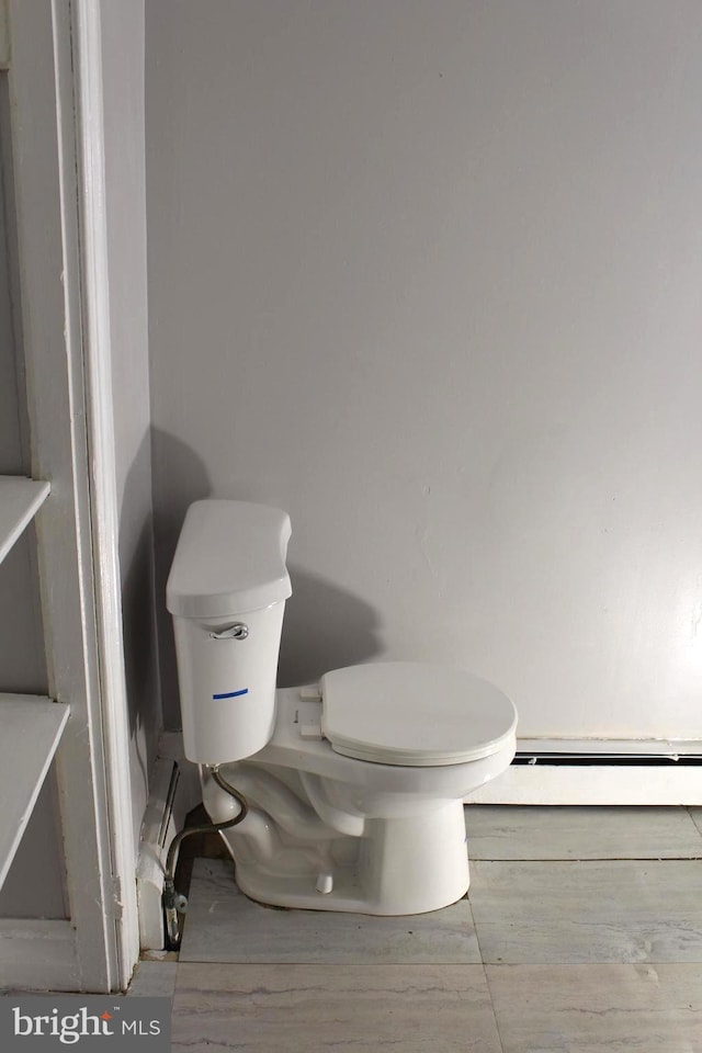 466 N Evans St, Pottstown, PA 19464 - bathroom with toilet and wood finished floors