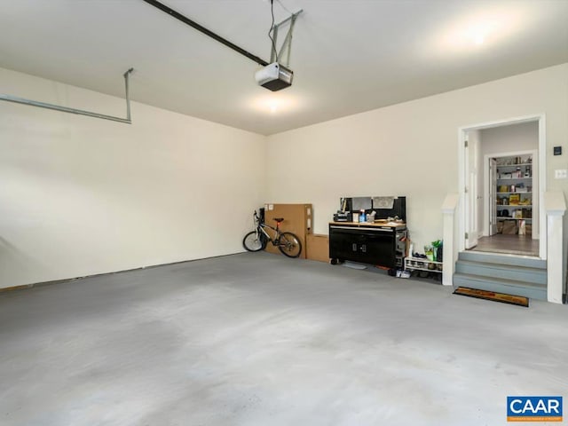 garage featuring a garage door opener