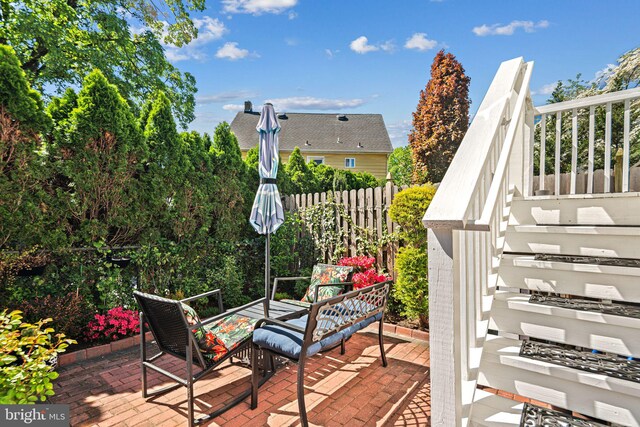 view of patio with fence