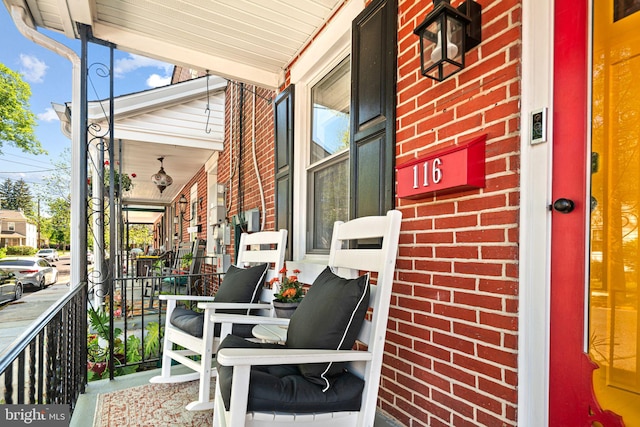 balcony with a porch