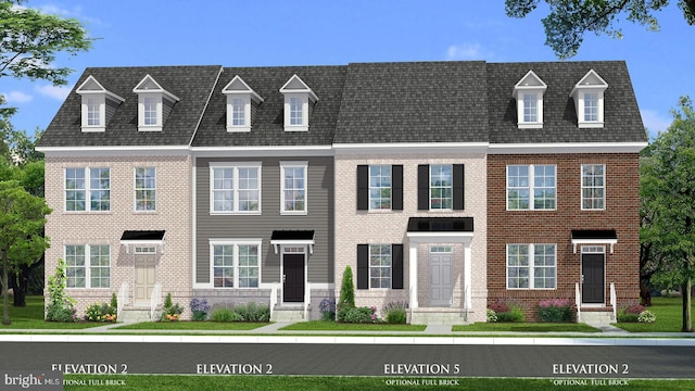 view of front of home featuring entry steps and brick siding