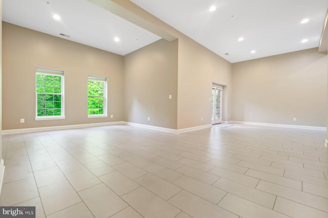 6725 Accipiter Dr, New Market, MD 21774 - unfurnished room featuring light tile patterned floors, visible vents, baseboards, and recessed lighting