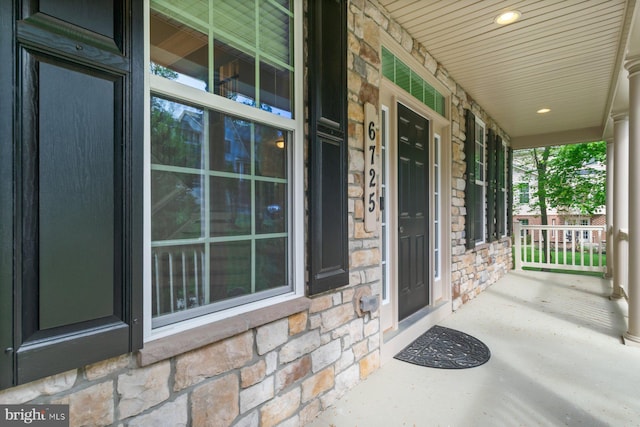 6725 Accipiter Dr, New Market, MD 21774 - entrance to property with stone siding and covered porch