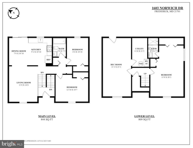 1603 Norwich Dr, Frederick, MD 21701 - room layout