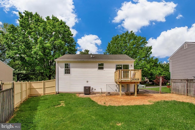 1603 Norwich Dr, Frederick, MD 21701 - back of house featuring a deck and central AC unit