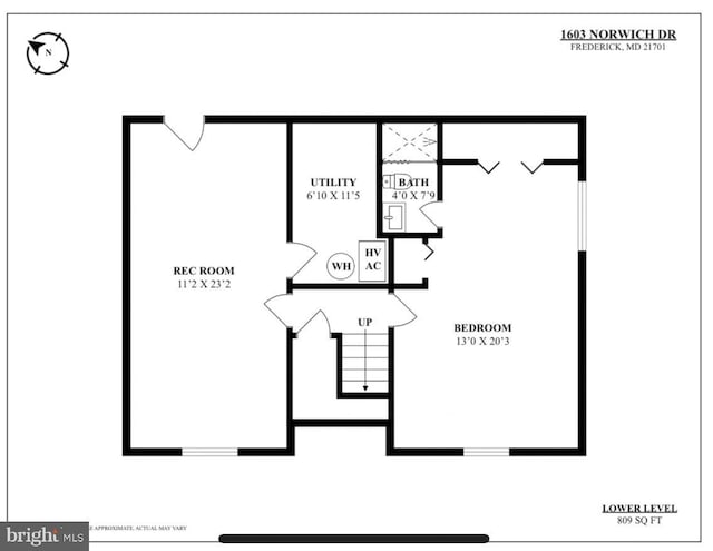 1603 Norwich Dr, Frederick, MD 21701 - property floor plan