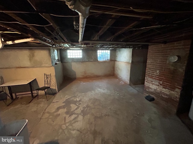 view of basement