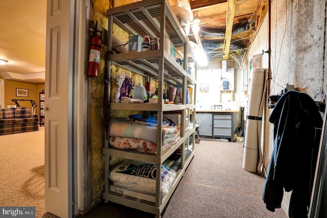 view of storage area