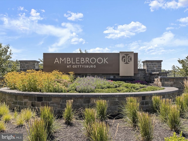 view of community sign