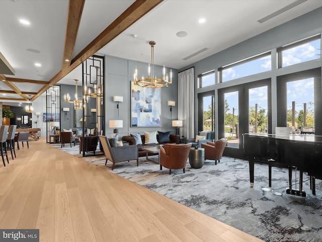 community lobby with visible vents