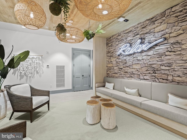 building lobby featuring visible vents