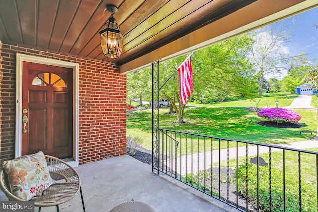 view of patio with covered porch