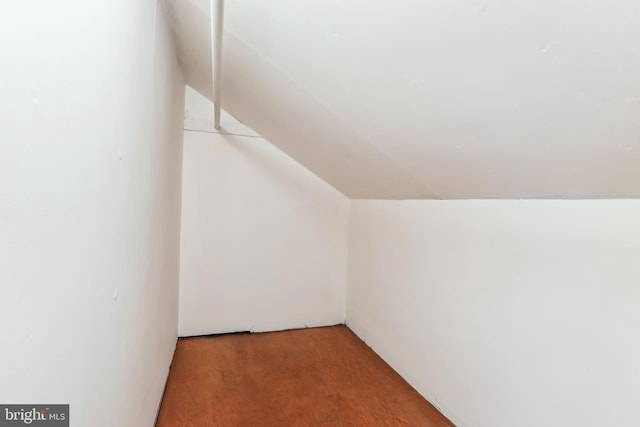 additional living space featuring light carpet and lofted ceiling