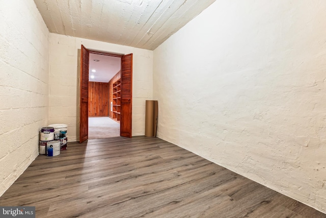 hallway featuring wood finished floors
