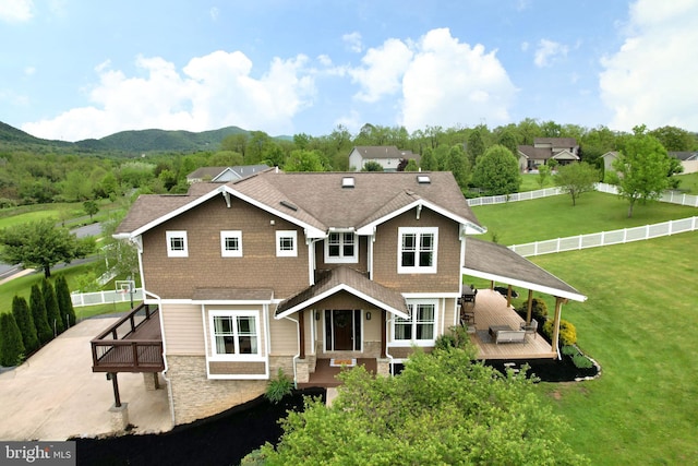 441 Millgate Rd, Bellefonte, PA 16823 - view of front of home featuring stone siding and a deck with mountain view