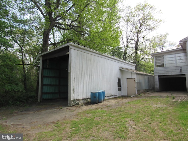 view of pole building