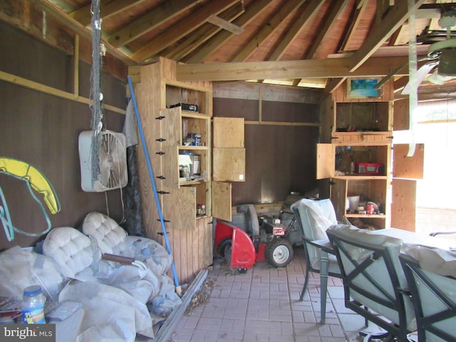 view of storage area