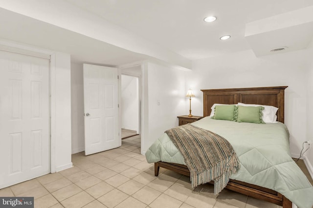 2300 Foster Pl, Temple Hills, MD 20748 - bedroom featuring recessed lighting, baseboards, and light tile patterned floors