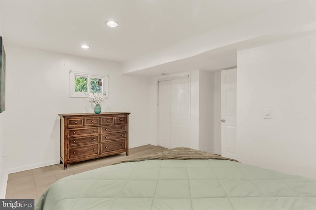 2300 Foster Pl, Temple Hills, MD 20748 - tiled bedroom featuring recessed lighting and a closet