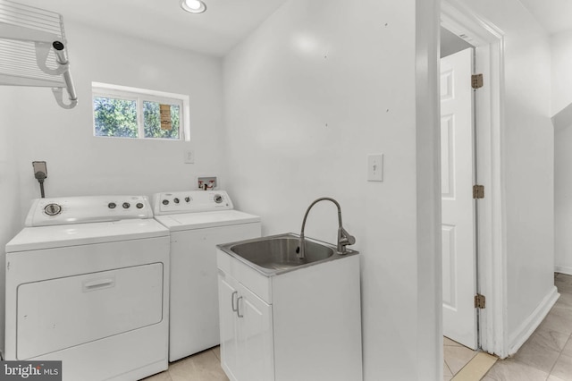 2300 Foster Pl, Temple Hills, MD 20748 - laundry area with cabinet space, independent washer and dryer, recessed lighting, and baseboards