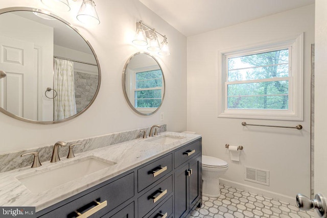 7 Teak Ct, Cherry Hill, NJ 08003 - full bathroom featuring visible vents, a healthy amount of sunlight, and a sink