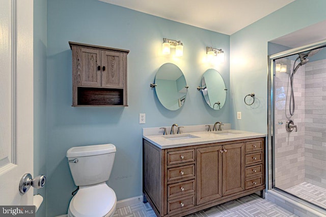 7 Teak Ct, Cherry Hill, NJ 08003 - bathroom with toilet, a shower stall, and a sink
