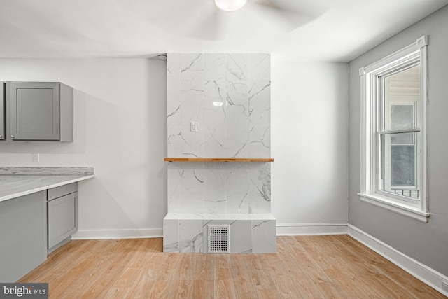 19 W 29th St, Wilmington, DE 19802 - interior space with wood finished floors, ceiling fan, and baseboards