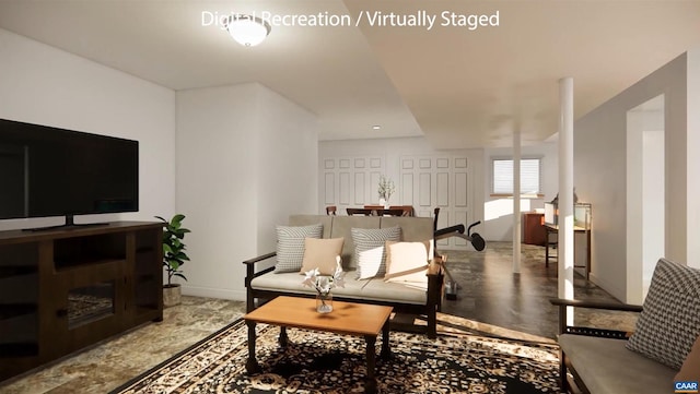 125 W Park Dr, Charlottesville, VA 22901 - living area with baseboards