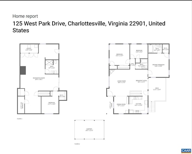 125 W Park Dr, Charlottesville, VA 22901 - property floor plan