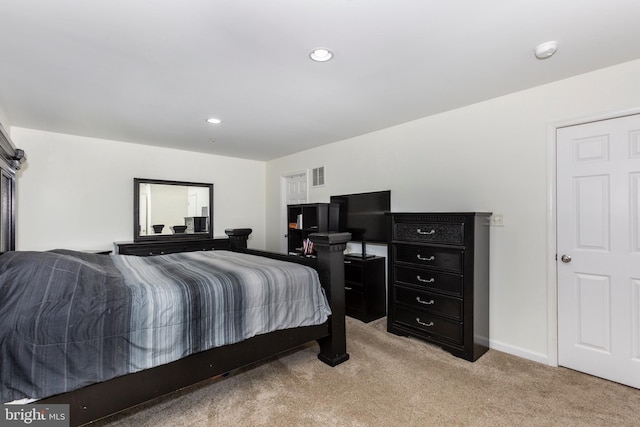 3560 Sherwin Dr, Manchester, MD 21102 - bedroom with light carpet, recessed lighting, and baseboards