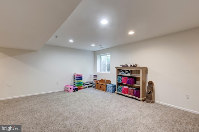 3560 Sherwin Dr, Manchester, MD 21102 - rec room with carpet floors, recessed lighting, and baseboards